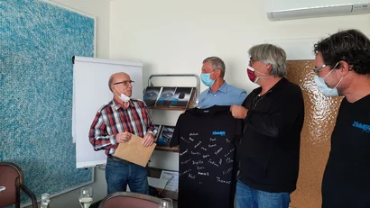 Die Zimmer GmbH Kunststofftechnik verabschiedet zwei Urgesteine (hier Martin Weber)