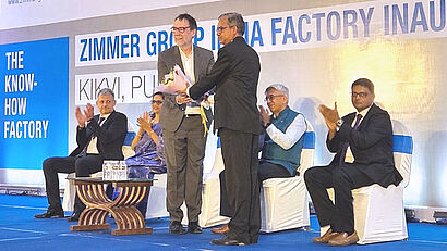Die Geschäftsführung der Zimmer Group bei der Eröffnungsfeier