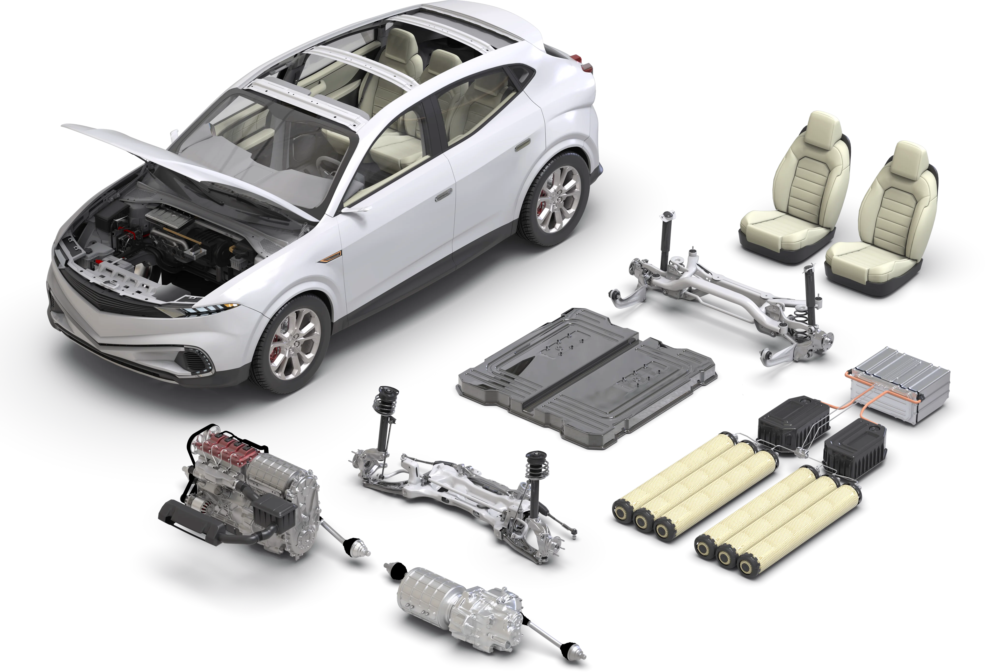 Bestandteile eines Automobils