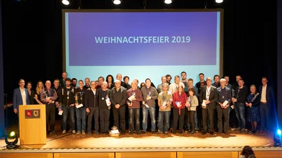 Jubilare der Zimmer GmbH auf der Weihnachtsfeier in Freistett